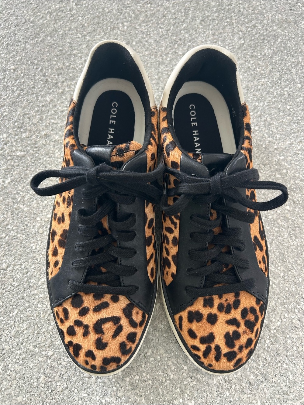NWT Cole Haan GrandPro Topspin Leopard Print Lace-Up Sneakers Size 8.5B